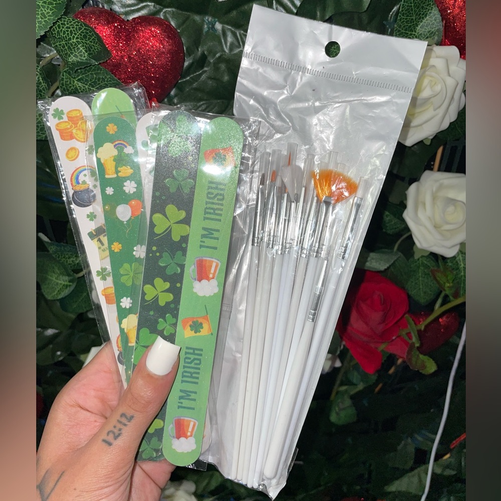 St. Patrick's Day Nail File and Brush Set